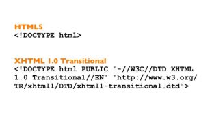 HTML5 Yeni DOCTYPE Bildirimi Tanımlama