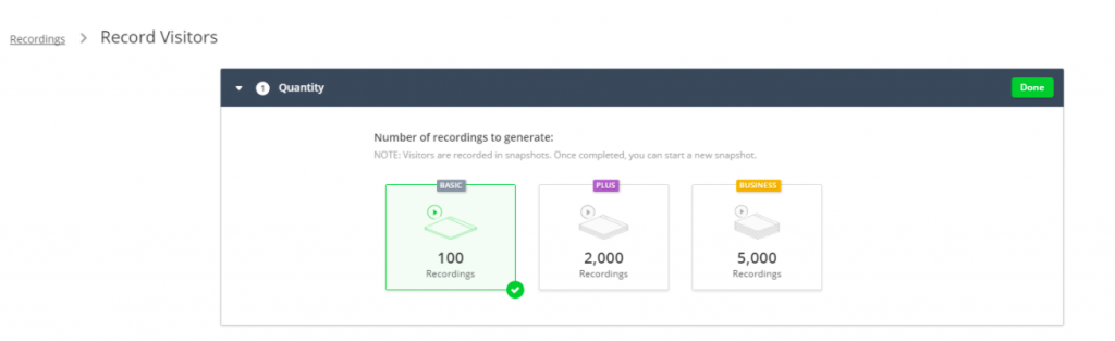 Hotjar Record Visitors 1